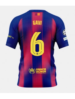 Billige Barcelona Paez Gavi #6 Hjemmedrakt 2025-26 Kortermet